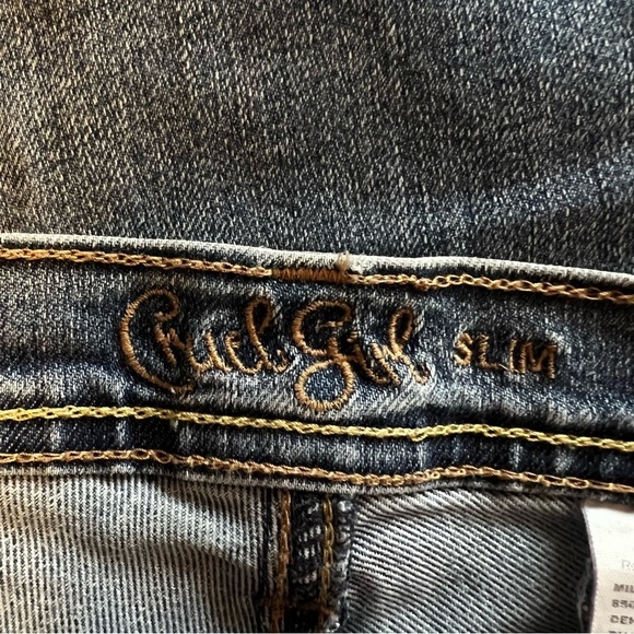 Cruel Girl Sz 9 XLong Cowgirl Jeans Boot Cut Medium Wash Denim - Picture 7 of 9